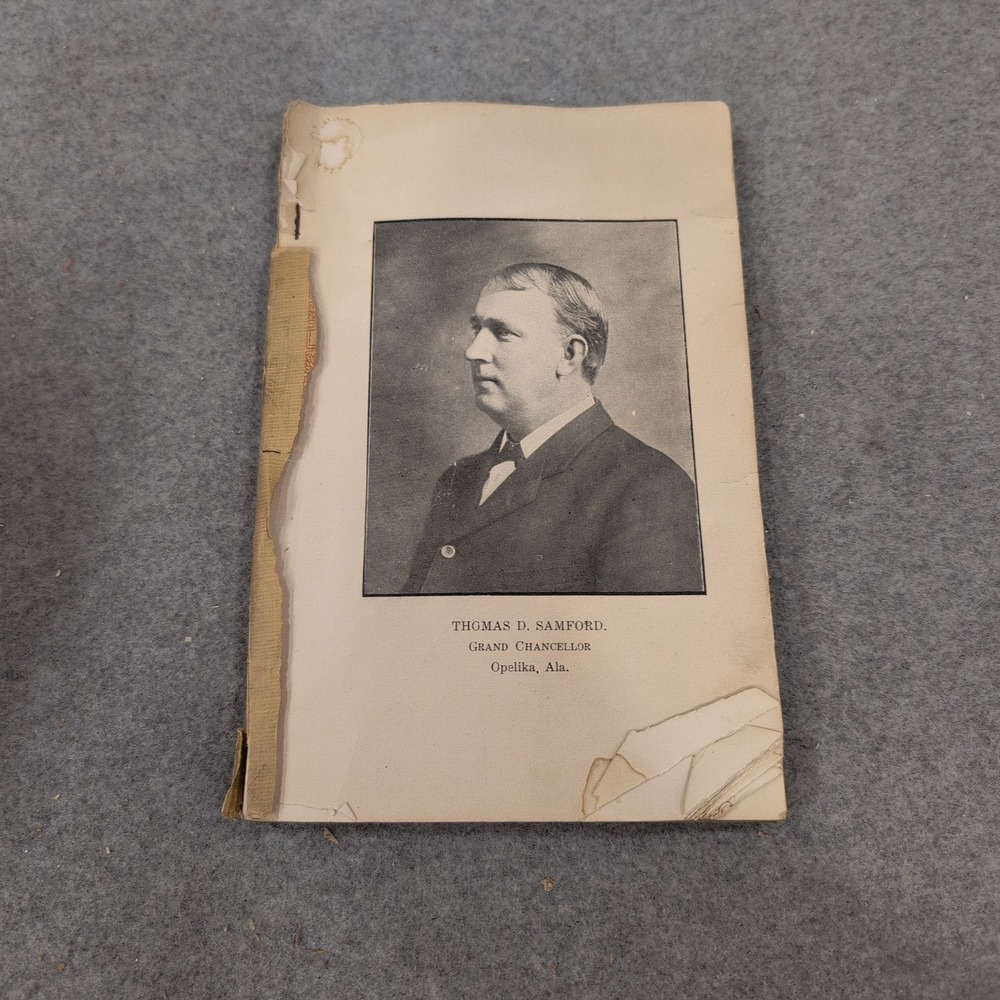 1908 Knights of Pythias Alabama 36th Annual Convention Proceedings Tuscaloosa - Picture 3 of 4